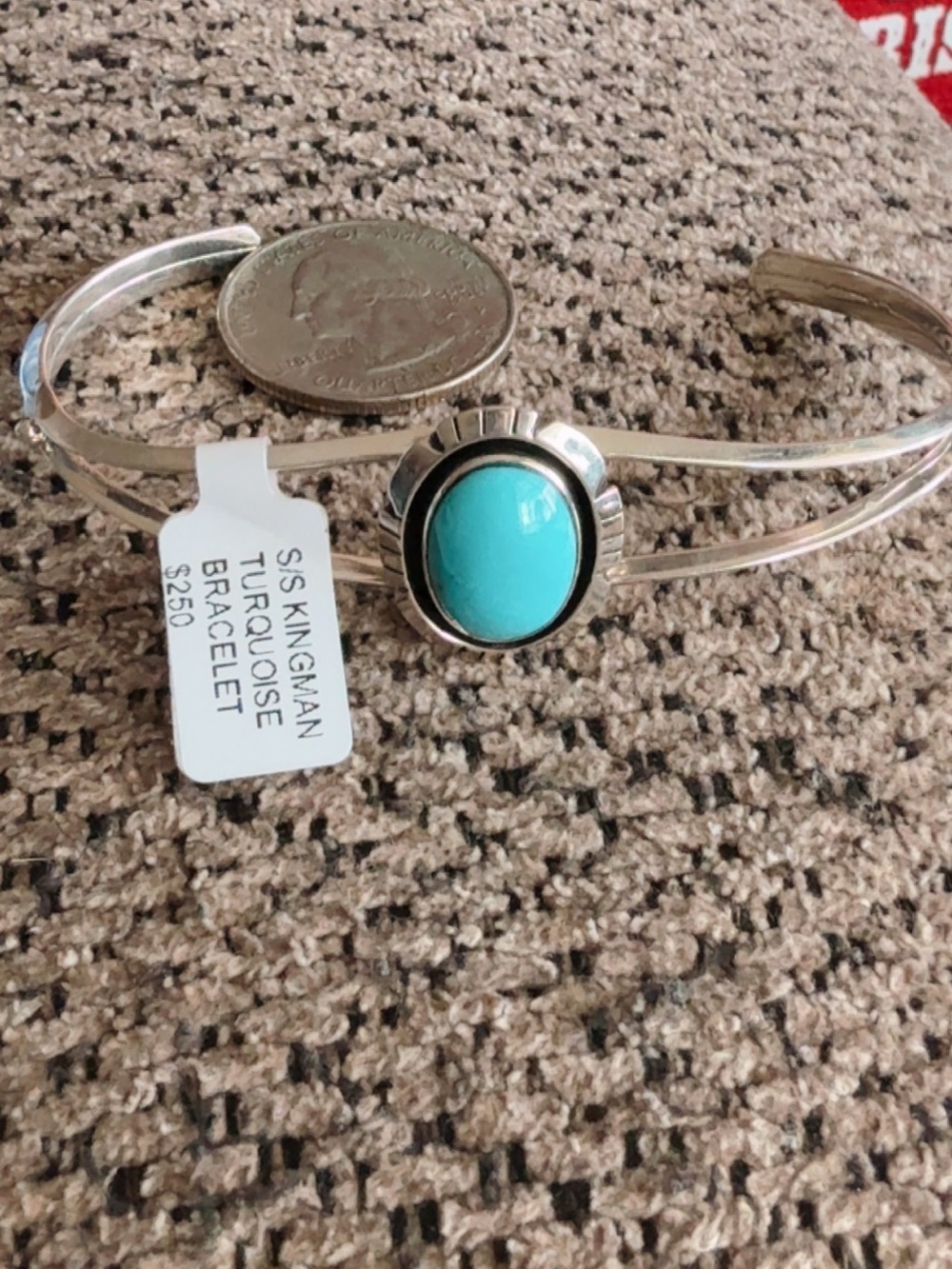Navajo handmade Sterling Silver Turquoise Cuff Bracele